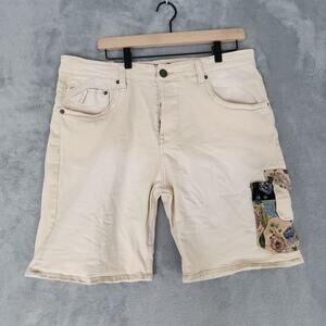 Smuggler's Moon khaki shorts tapestry style pocket eclectic grandpa streetwear
